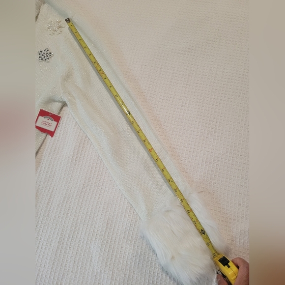 Let It Snow Sweater with Faux Fur Cuffs - Picture 13 of 14